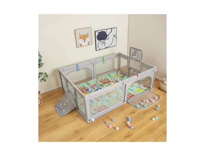 Large Baby Playpen with Mat and Ocean Balls