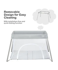 Lightweight Foldable Baby Playpen w/ Carry Bag