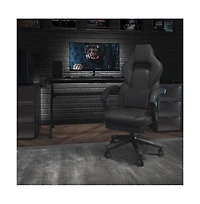 Ergonomic Gaming Chair -Recline Back/Arms, Footrest, Massaging Lumbar