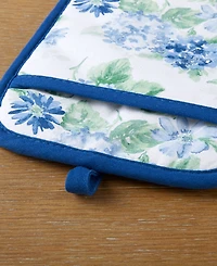Martha Stewart Amber Floral Oven Mitt Pot Holder Oven Mitt 7" x 13", Pot Holder 7" x 10" 2 Pk