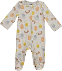 Starwars Baby Girls Star Wars Princess Leia R2-D2 2 Pack Zip Up Sleep N' Play Coveralls Grey / White