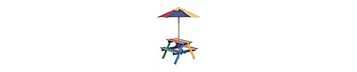 4 Seat Kids Picnic Folding Garden Umbrella Table