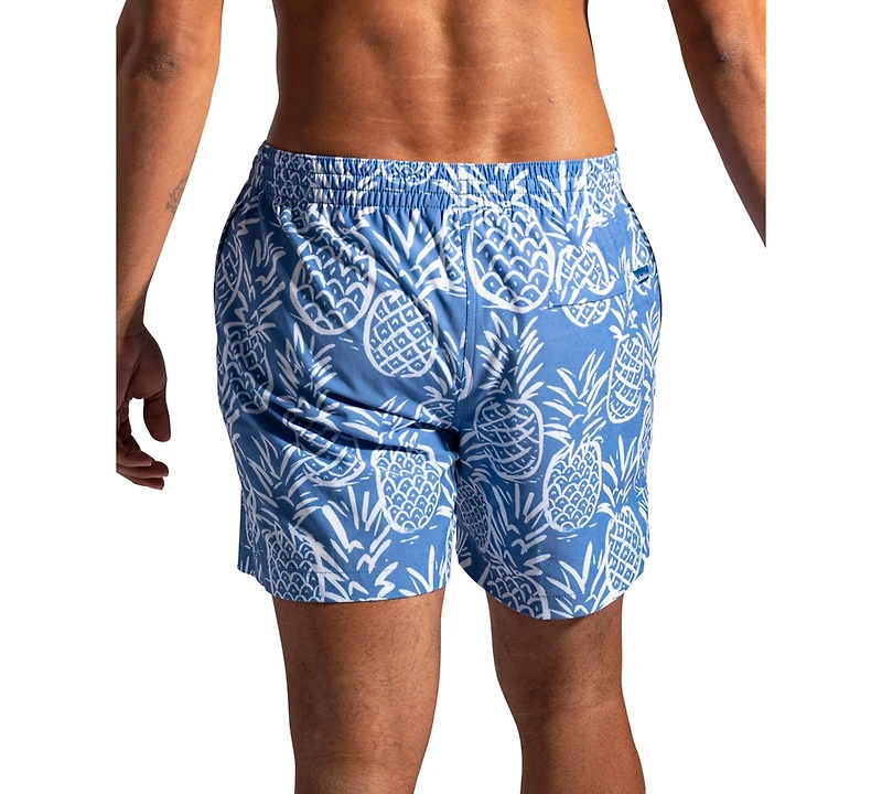 Chubbies Men's The Thigh-Naples Quick-Dry 5-1/2" Swim Trunks with Boxer Brief Liner