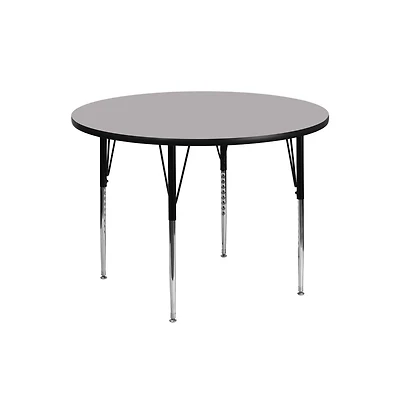 Emma+Oliver 42" Round Laminate Adjustable Activity Table