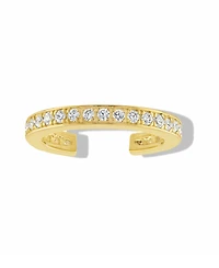 Ben Oni Simple Pave Ear Cuff 14K Gold Over Sterling Silver or