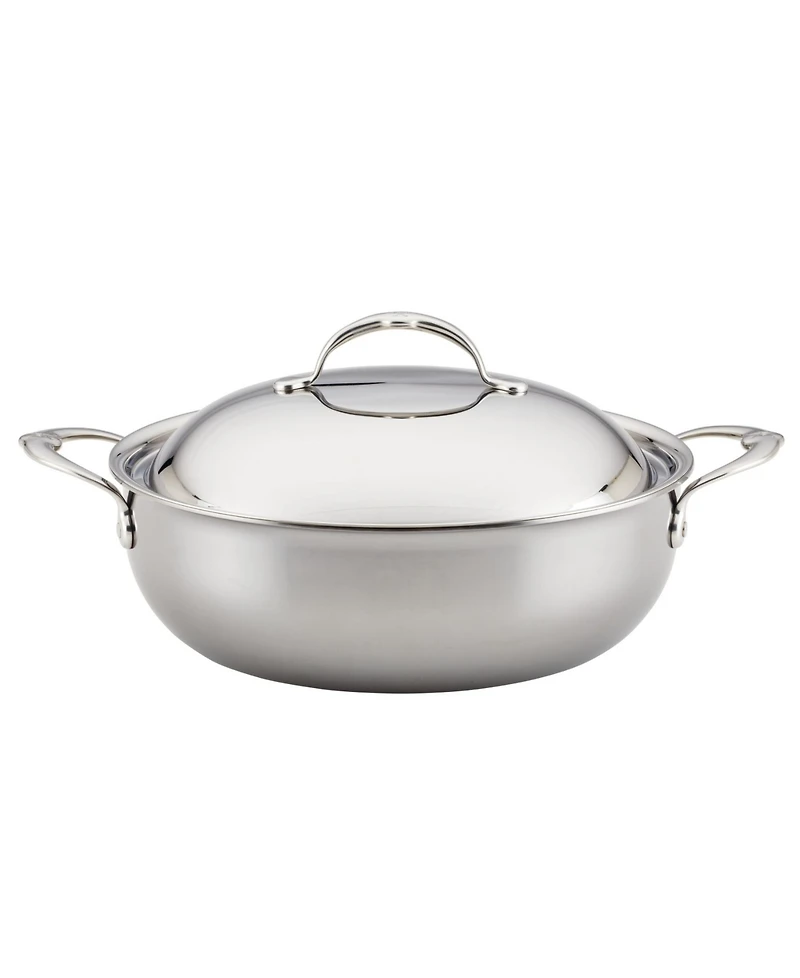 Hestan NanoBond Titanium Stainless Steel 5-Quart Dutch Oven with Dome Lid
