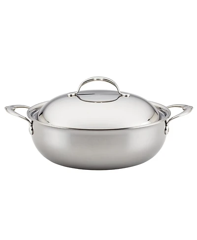 Hestan NanoBond Titanium Stainless Steel 5-Quart Dutch Oven with Dome Lid