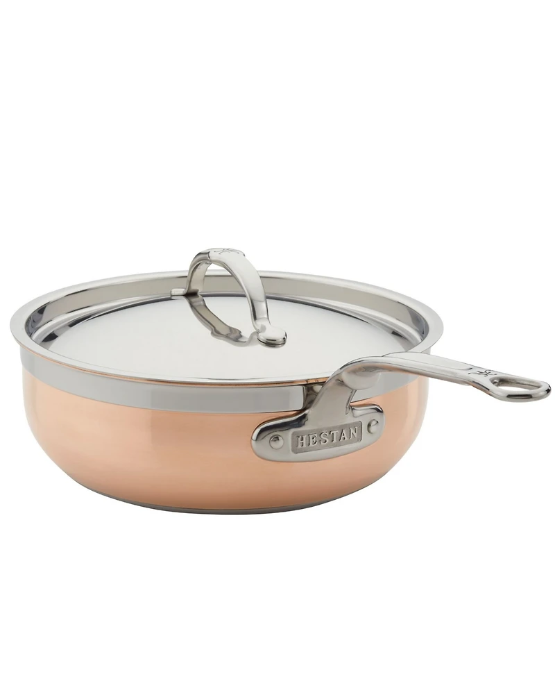Hestan CopperBond Copper Induction 3.5-Quart Covered Essential Pan with Helper Handle