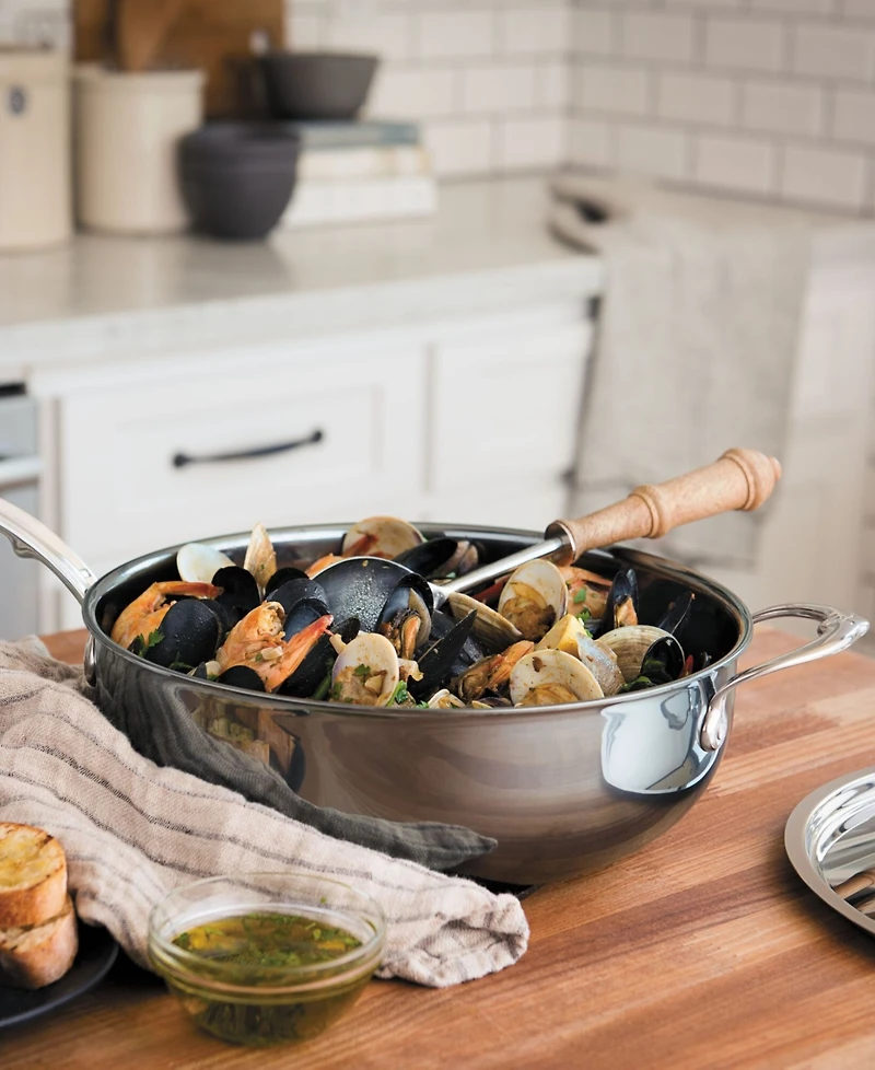 Hestan NanoBond Titanium Stainless Steel 5-Quart Covered Essential Pan with Helper Handle