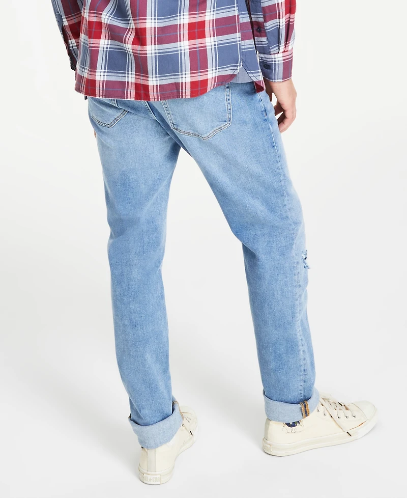 Sun + Stone Men's Melbourne Slim-Fit Destroyed Jeans, Created for Macy's