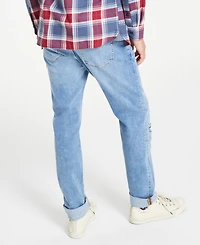 Sun + Stone Men's Melbourne Slim-Fit Destroyed Jeans, Created for Macy's