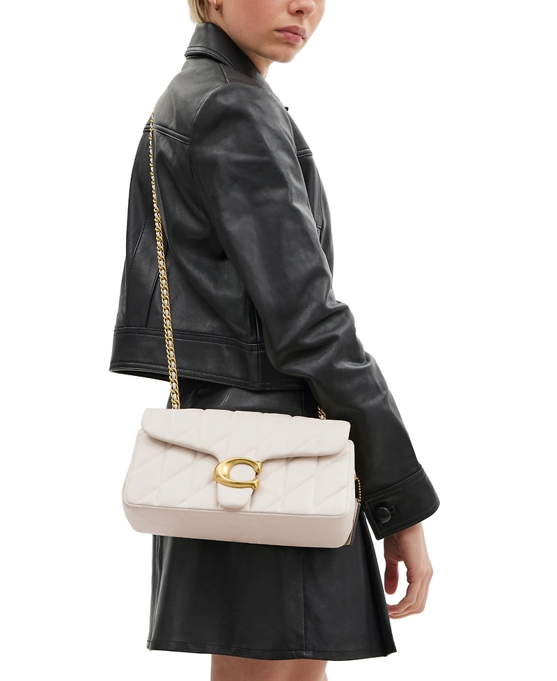 Coach Quilted Tabby Medium Leather Shoulder Bag 26