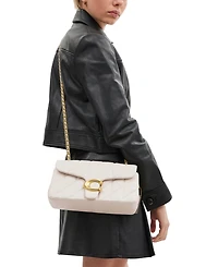 Coach Quilted Tabby Medium Leather Shoulder Bag 26