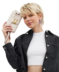 Coach Quilted Tabby Leather Wristlet Crossbody