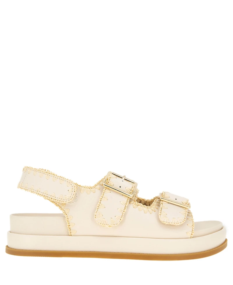 BCBGeneration Women's Beena Footbed Hook and Loop Flatform Sandals