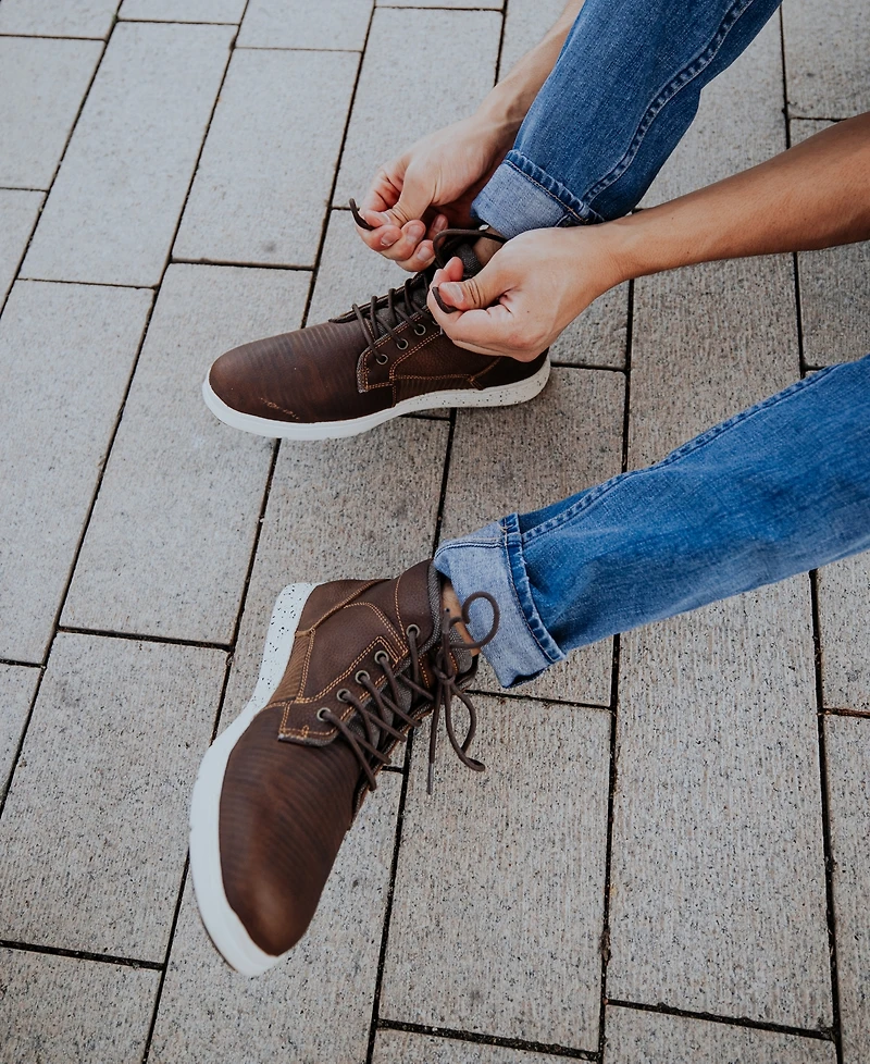 Territory Men's Magnus Casual Leather Sneaker Boots