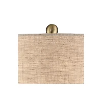 Emma Mid Century Modern Style Accent Table Lamp 21" High Brown Textured Wood Ceramic Oatmeal Fabric Drum Shade Decor for Living Room Bedroom House Bed