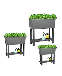 Aoodor Malysha Outdoor Elevated Planter (Set of 3) See More by Winston Porter