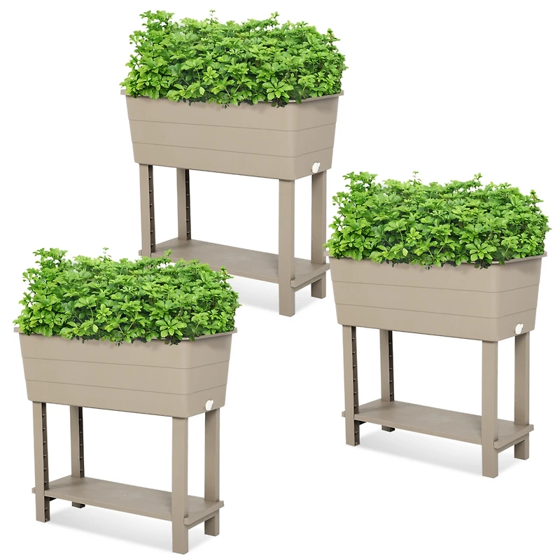 Aoodor Malysha Outdoor Elevated Planter (Set of 3) See More by Winston Porter