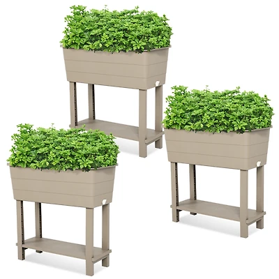 Aoodor Malysha Outdoor Elevated Planter (Set of 3) See More by Winston Porter