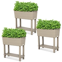 Aoodor Malysha Outdoor Elevated Planter (Set of 3) See More by Winston Porter