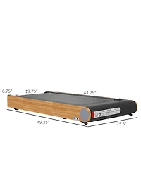 Soozier Under Desk Treadmill Walking Pad with tooth Speaker, Wood Look