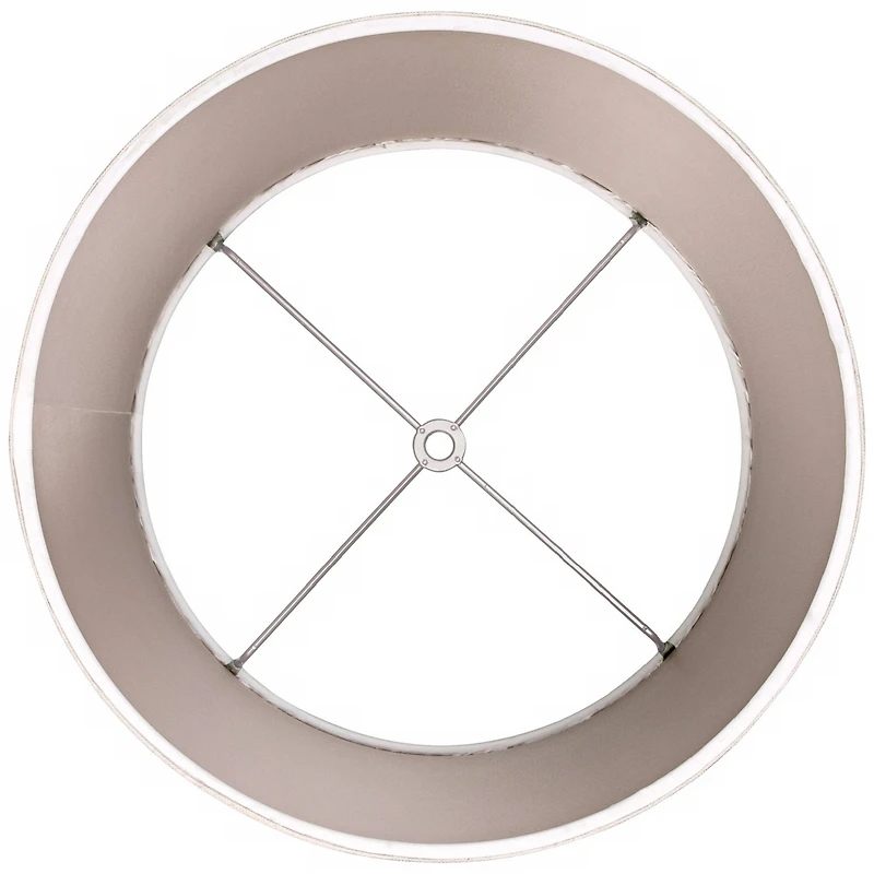 Springcrest Natural Linen Small Drum Lamp Shade 10" Top x 12" Bottom x 8" High (Spider) Replacement with Harp and Finial