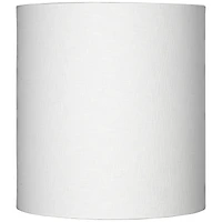 Springcrest White Tall Linen Medium Drum Lamp Shade 14" Top x 14" Bottom x 15" High (Spider) Replacement with Harp and Finial