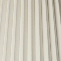 Springcrest Set of 2 Pleated Empire Lamp Shades Ivory Large 10" Top x 17" Bottom x 14.75" High Spider with Harp and Finial Fitting