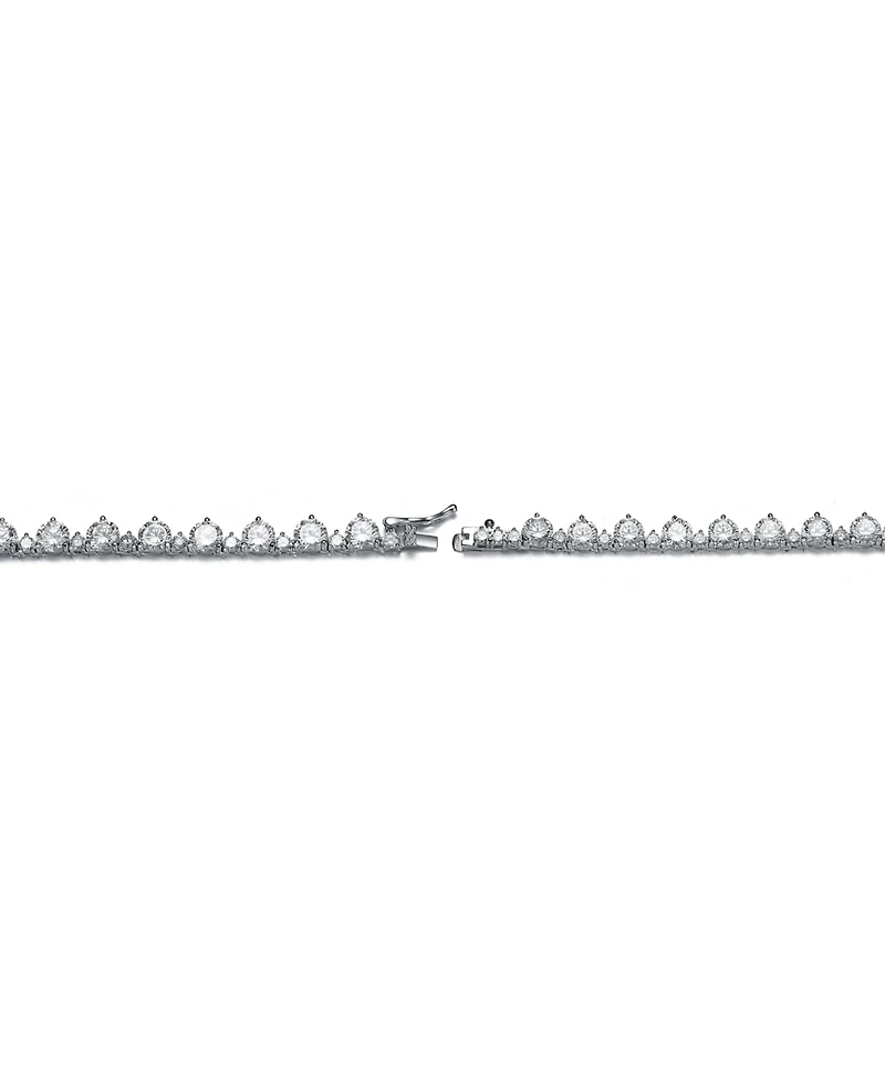 Sterling Silver Clear Cubic Zirconia Accent Necklace