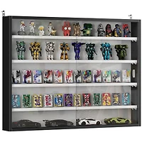 Homcom 5-Tier Display Cabinet Glass Cabinet with 4 Adjustable Shelves,