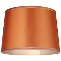 Springcrest Sydnee Satin Medium Drum Lamp Shade 14" Top x 16" Bottom x 11" Slant x 11" High (Spider) Replacement with Harp