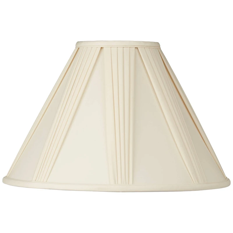 Springcrest Collection Empire Lamp Shade Ivory French Drape Large 6" Top x 17" Bottom x 12" High Spider Harp and Finial Fitting