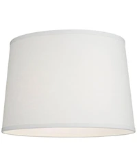 Springcrest Collection Hardback Tapered Drum Lamp Shade White Medium 14" Top x 16" Bottom x 11" High Spider with Replacement Harp and F
