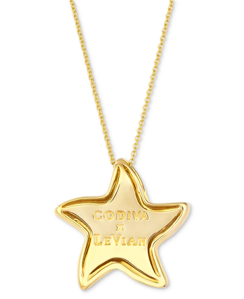Le Vian Godiva x Le Vian Chocolate Diamond & Nude Diamond Star Adjustable 20" Pendant Necklace (1 ct. t.w.) in 14k Gold