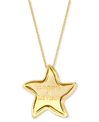 Le Vian Godiva x Le Vian Chocolate Diamond & Nude Diamond Star Adjustable 20" Pendant Necklace (1 ct. t.w.) in 14k Gold