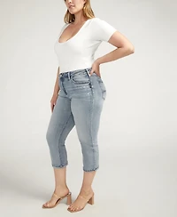 Silver Jeans Co. Plus Size Suki Mid Rise Curvy Fit Capri