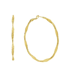 And Now This 18K Gold Plated or Silver Plated Hoop Earring