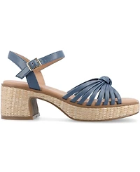 Journee Collection Women's Hally Platform Block Heel Sandals