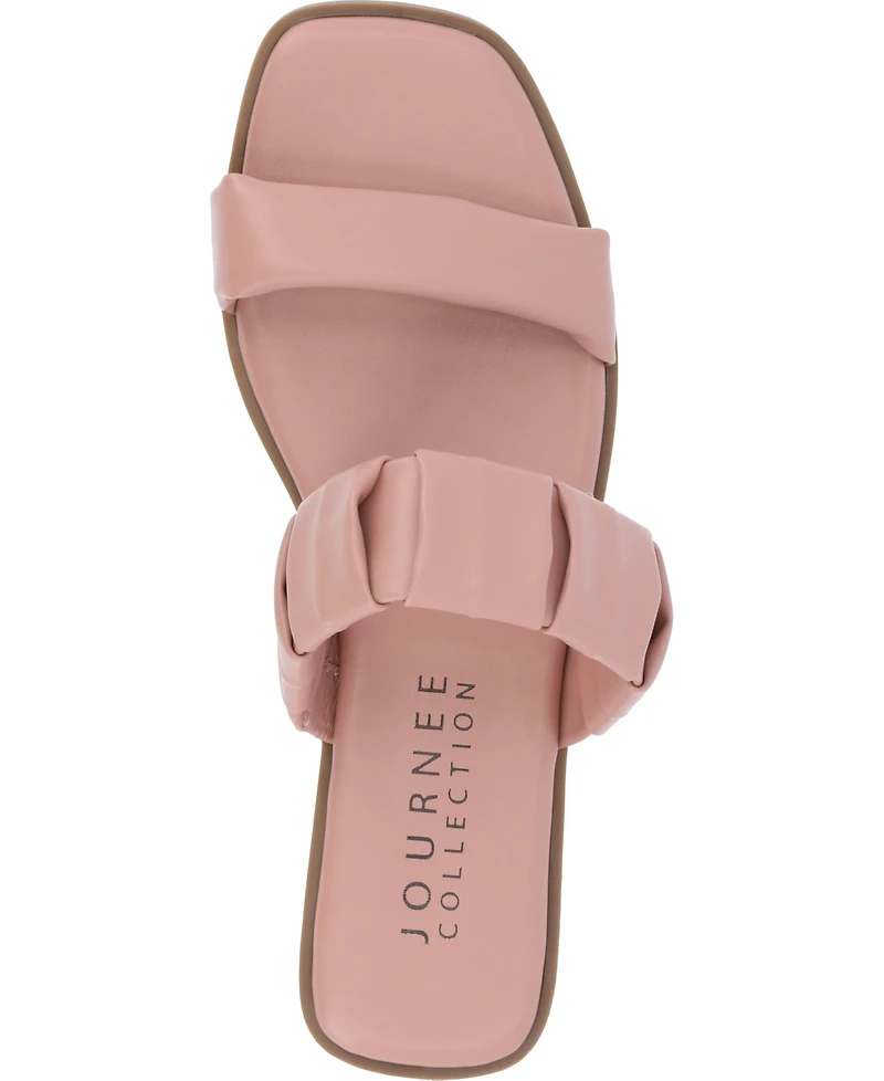 Journee Collection Women's Pegie Slip On Flat Sandals