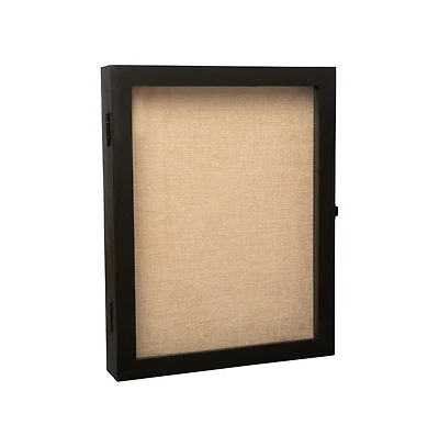 Wood Shadow Box Display Case - Solid Wood With Acrylic Window - Security Latch - For Mementos And Keepsakes
