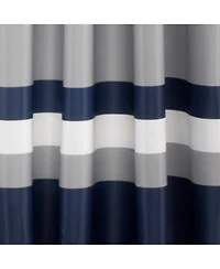 Alexander Stripe Light Filtering Window Curtain Panels Navy 52x95 Set