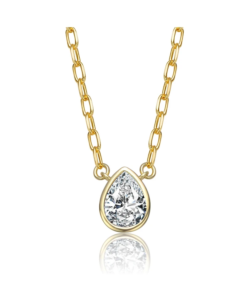 Chic Clear Pear-Shaped Ascher Stud Necklace
