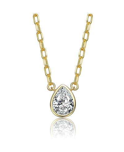 Chic Clear Pear-Shaped Ascher Stud Necklace