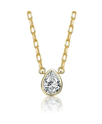 Chic Clear Pear-Shaped Ascher Stud Necklace