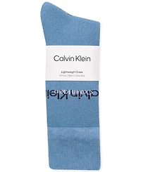Calvin Klein Men's Crew Length Cushioned Dress Socks, Assorted Patterns, Pack of 4