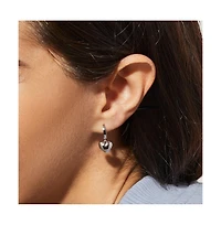 Ana Luisa Puffed Heart Hoops - Jessica Silver