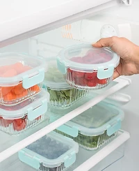 JoyJolt 24-piece Fluted Food Storage Container Set with Lids