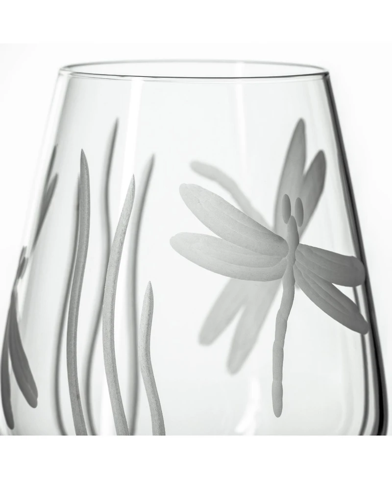 Rolf Glass Dragonfly Stemless Wine Tumbler 18oz