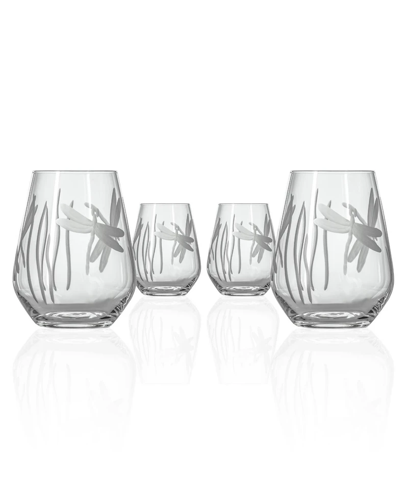 Rolf Glass Dragonfly Stemless Wine Tumbler 18oz